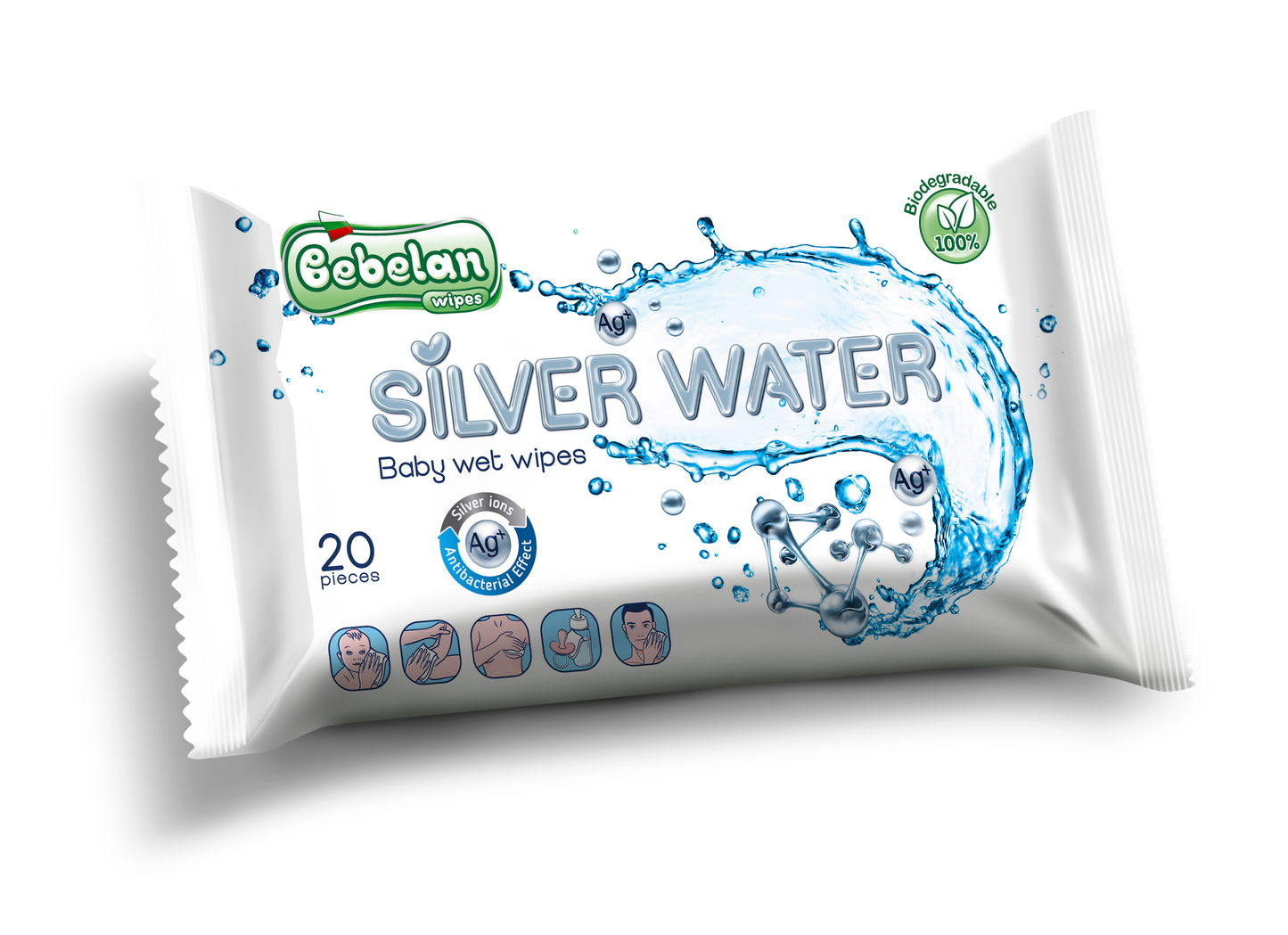 Мокри кърпички Silver Water БЕБЕЛАН